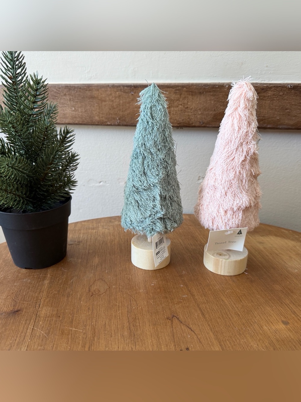 Target Pink and Seafoam Tassel Holiday Tree Set